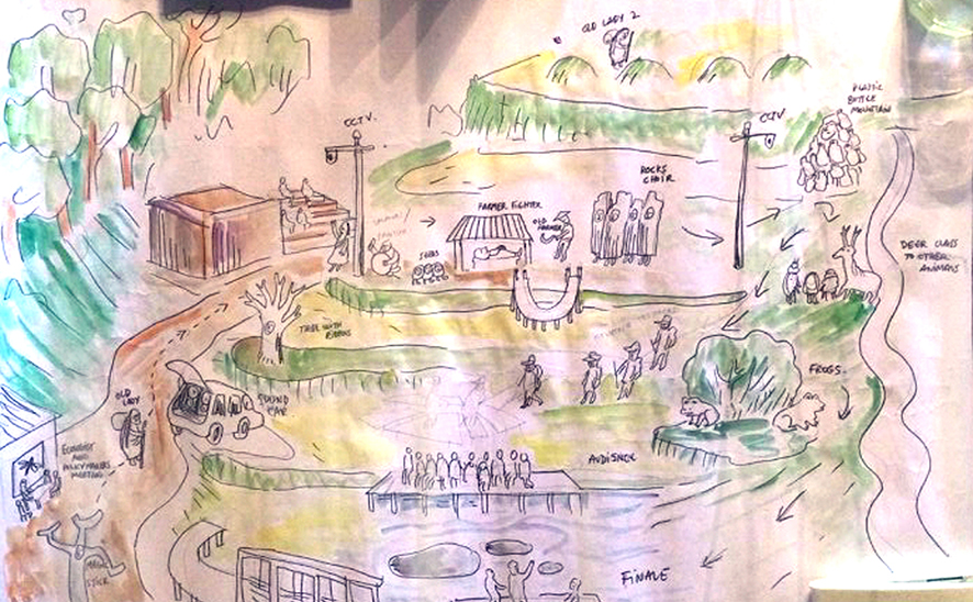 2016GB 한새봉두레 개구리논에서 주민참여 연극 펼쳐진다 관련 이미지